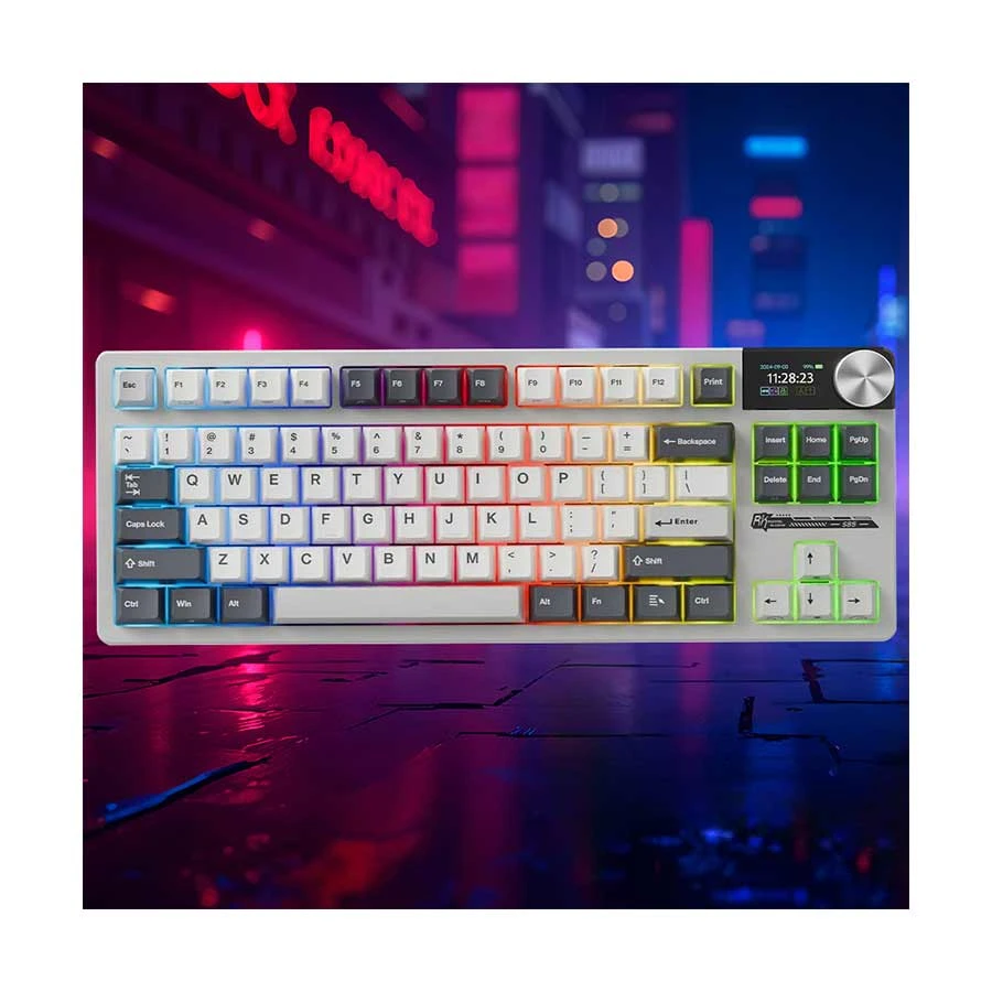 Royal Kludge RK S85 Tri Mode RGB Hot Swap (Cloud Switch) Night Mechanical Gaming Keyboard product view
