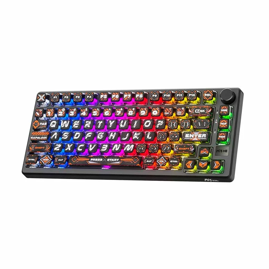 Royal Kludge RKM75 HE RGB Wired Hot Swap (Mint Switch) Hephaestus Mechanical Gaming Keyboard product view