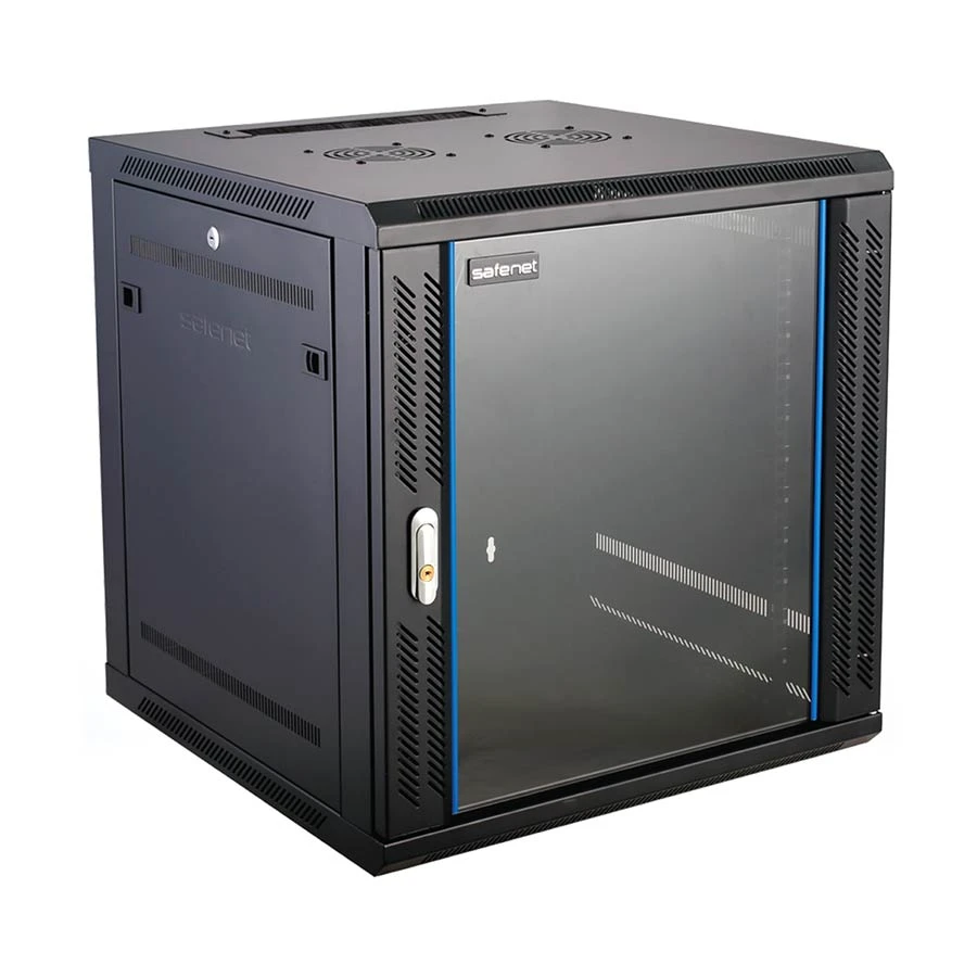 Safenet SNW6409 9U 450mm Depth Wall Mounted Server Cabinet With PDU