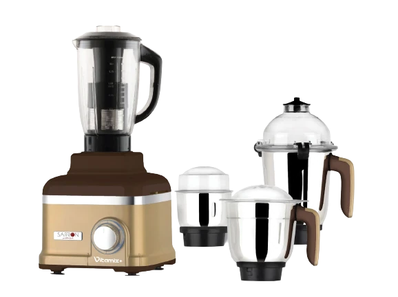 Saffron Jusal Vitamix Plus 850W 4-Jar Juicer Mixer Grinder (Golden Brown)
