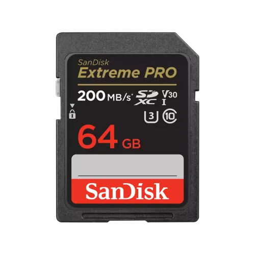 SanDisk Extreme PRO 64GB 200mbps SDXC UHS-I Memory Card ( SDSDXXU-064G-GN4IN )