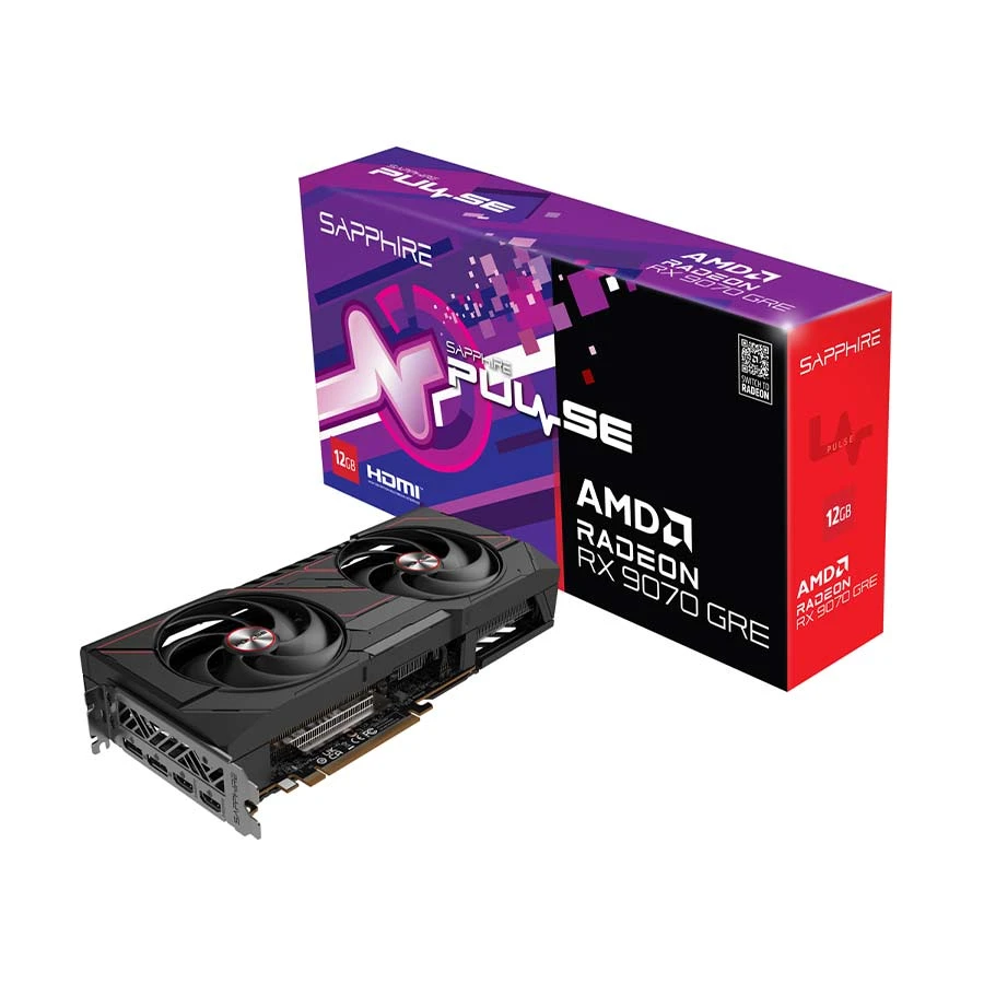 SAPPHIRE Pulse AMD Radeon RX 9070 GRE Gaming OC 12GB GDDR6 Graphics Card #11354-01-20G
