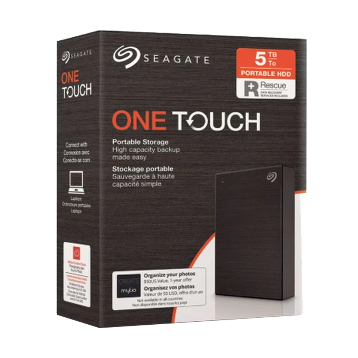 Seagate One Touch 5TB Portable External HDD #STKZ5000400 product view