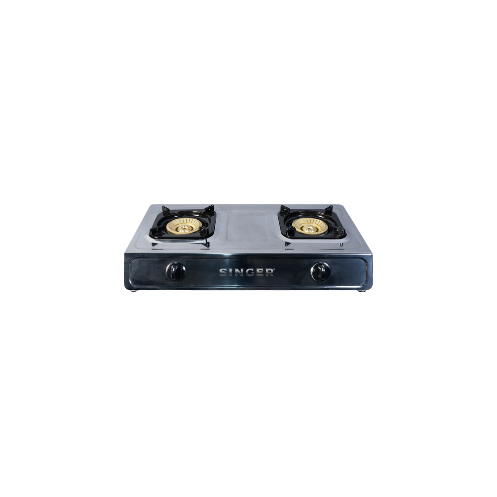 Singer Polished Stainless Steel Gas Burner – LPG (24SX2-SS-L)