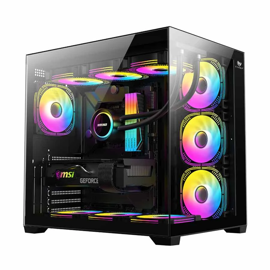 T-WOLF City Ranger ARGB Mid Tower ATX Gaming Desktop Case