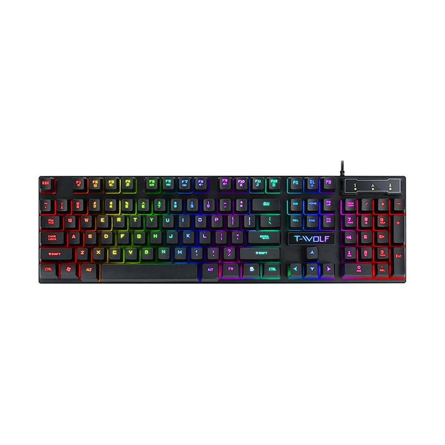T-WOLF T20 RGB Wired Gaming Keyboard