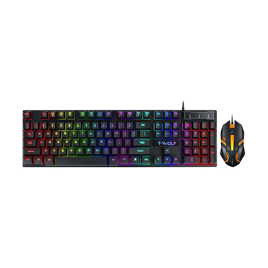 T-WOLF TF200 Wired Keyboard & Mouse Gaming Combo
