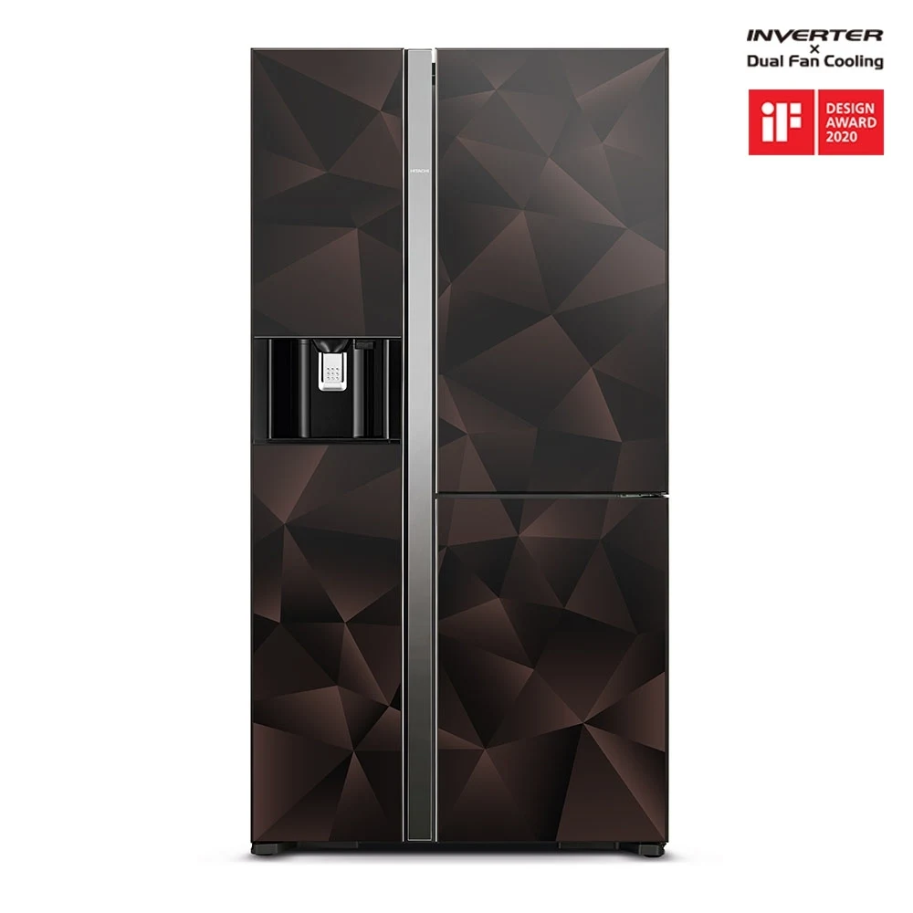 Hitachi Side By Side Refrigerator R M820vag9pbx Gbz 633l