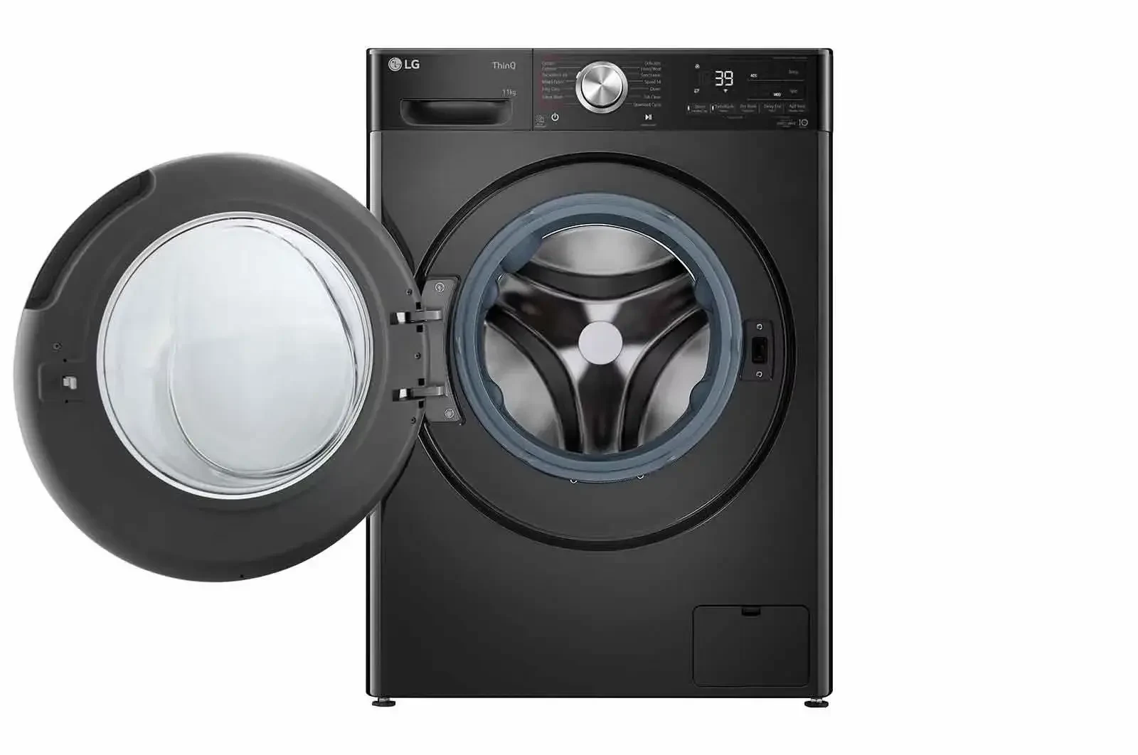 LG FV1411S2B 11 kg AI Direct Drive front-load washer — product view 2