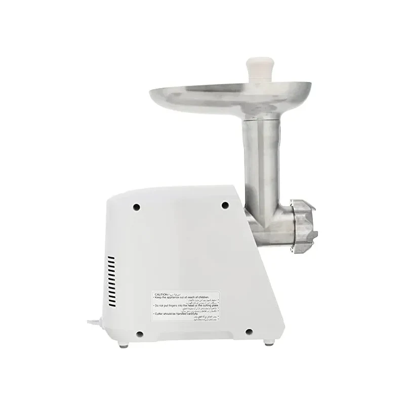 Panasonic MK-MG1360 meat grinder rear view showing motor housing and feed assembly