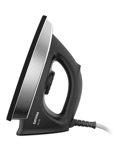 Philips GC181/80 dry iron side view showing handle and soleplate