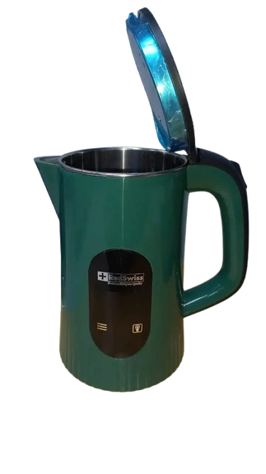RedSwiss RSEK3001 3.0L electric kettle, open lid showing inner steel heating plate