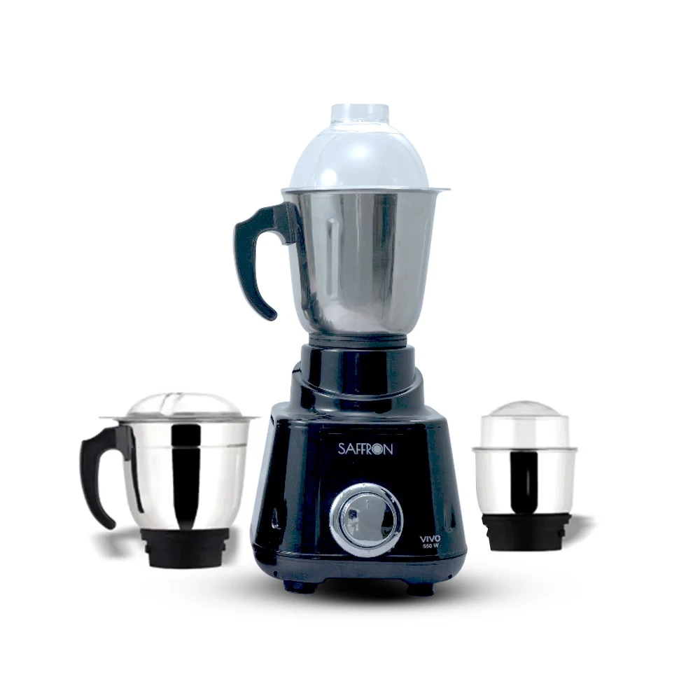 Saffron Vivo Black 550W 3-Jar Mixer Grinder