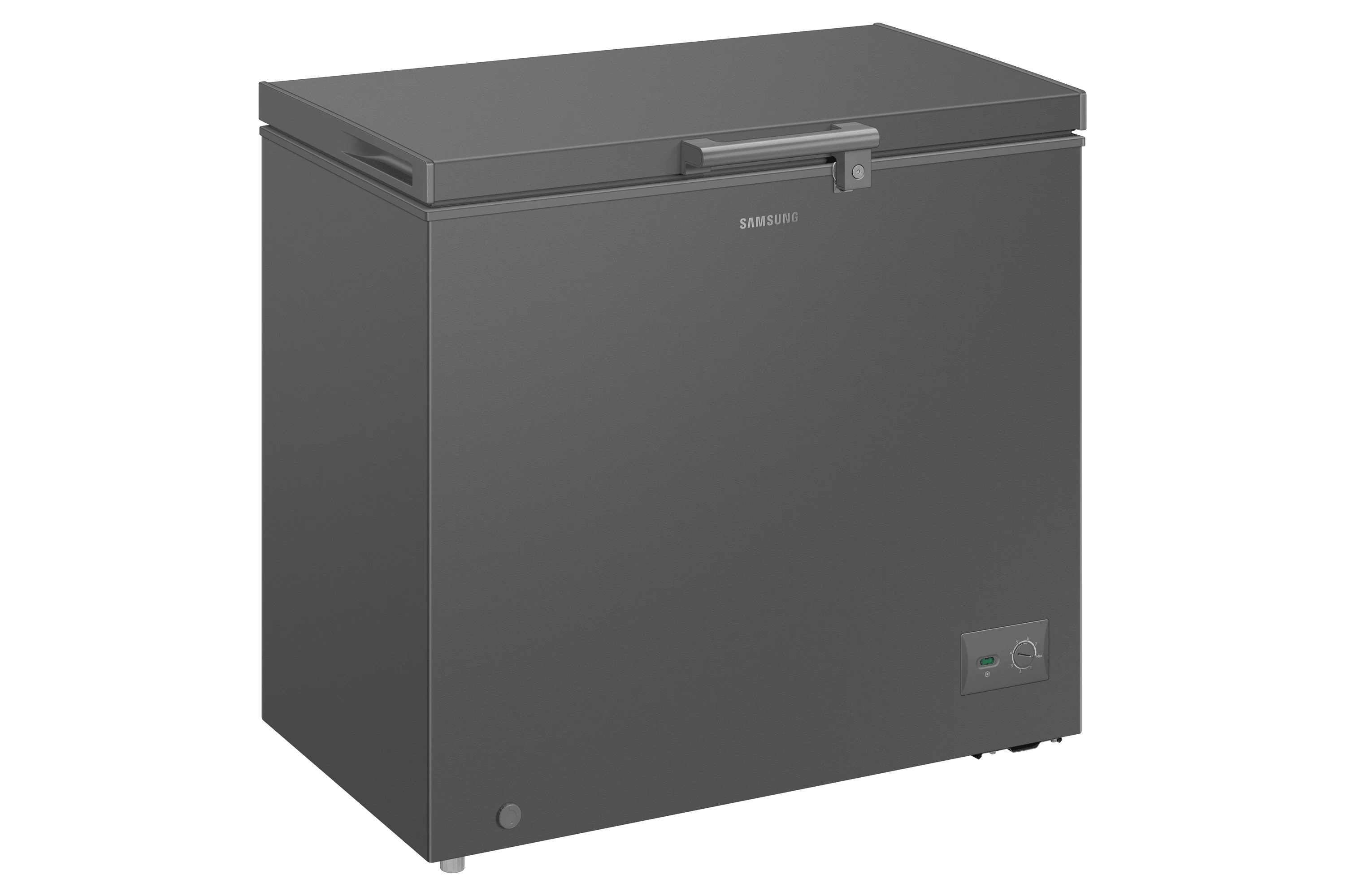 Samsung RI70F20V1GAGH 198 L dark gray chest freezer, left-front angle view
