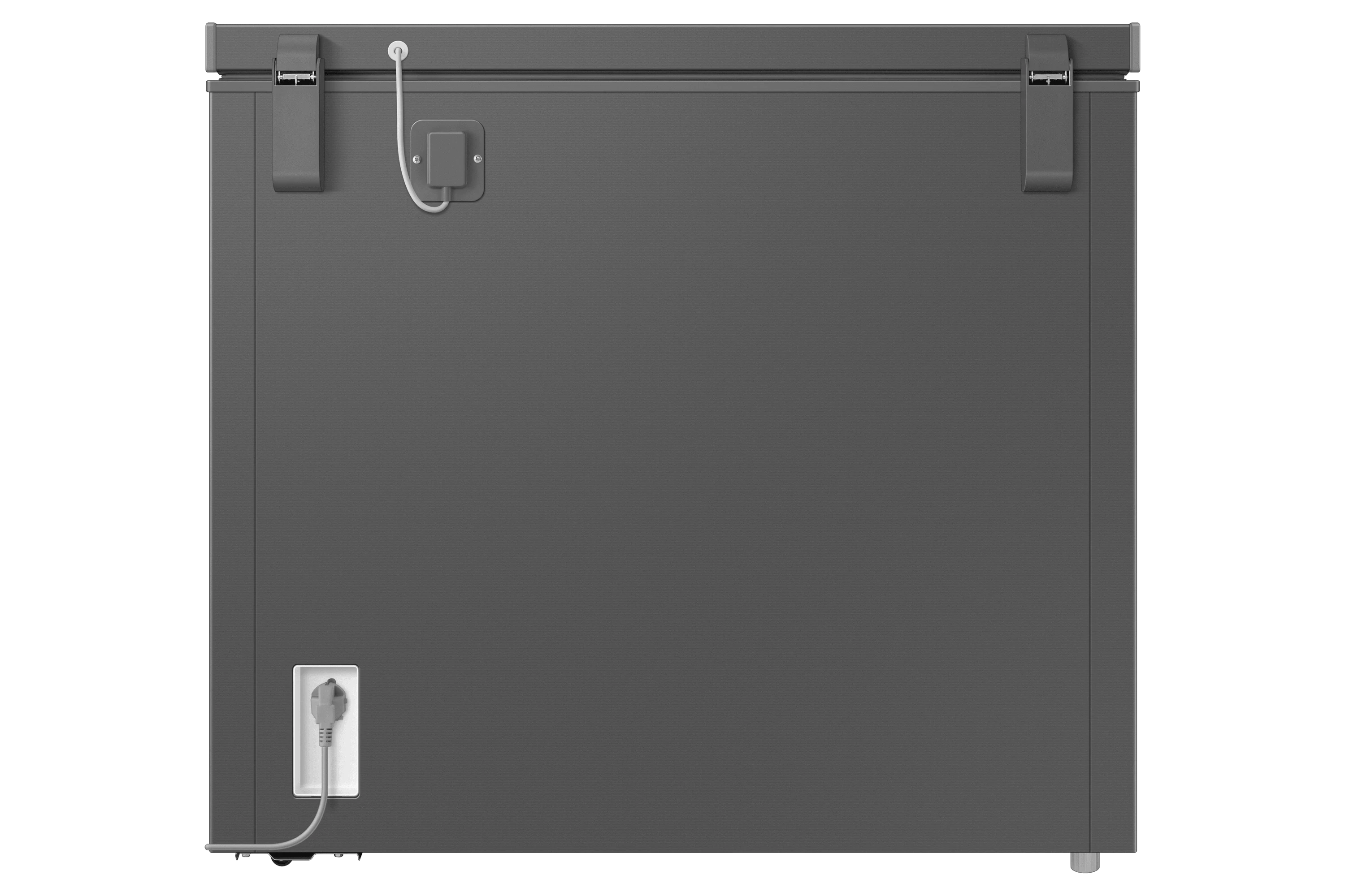 Samsung RI70F20V1GAGH 198 L dark gray chest freezer, rear panel and power cord view