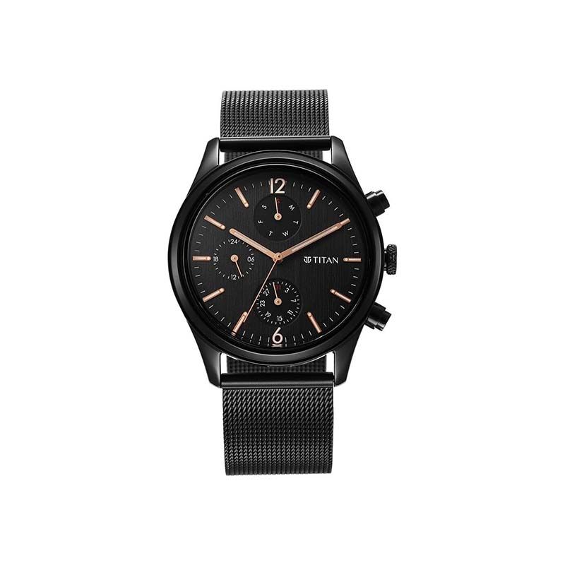 Titan 1805NM05 Neo Multifunctional Quartz Stainless Steel Strap Men's Watch
