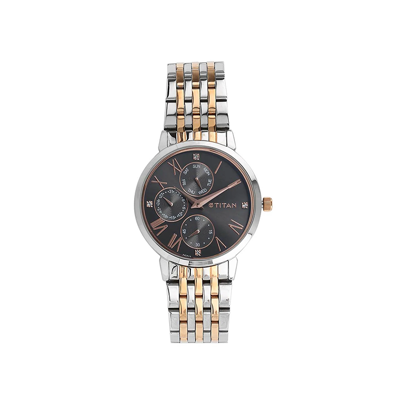 Titan 2569KM03 Workear Analog Multifunction Stainless Steel Women’s Watch