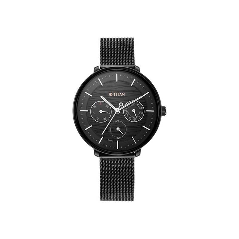Titan 2651NM02 Workwear Quartz Analog Day Date Stainless Steel Strap Women’s Watch