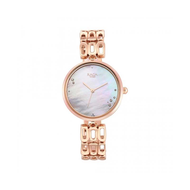 Titan 2659WM01 Raga Chic Quartz Analog Metal Strap Quartz Women's Watch