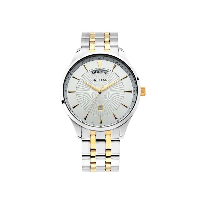Titan 90127BM01 Regalia Opulent Multifunctional Stainless Steel Strap Men's Watch