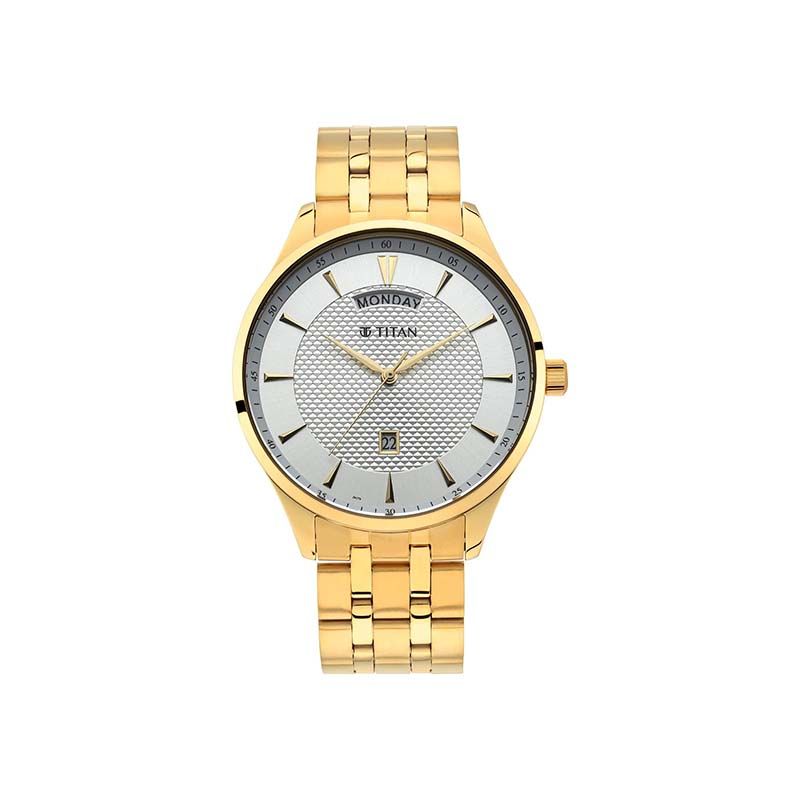 Titan 90127YM01 Regalia Multifunctional Quartz Stainless Steel Strap Men's Watch