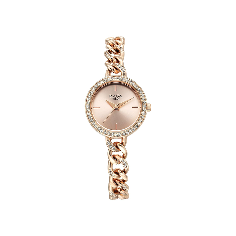 Titan 95288WM01 Raga Showsstopper Quartz Analog Stainless Steel Strap Women's Watch
