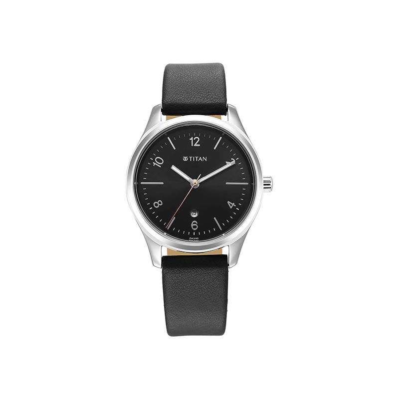 Titan Anthracite Quartz 2639SL13 Analog Leather Strap Women’s Watch