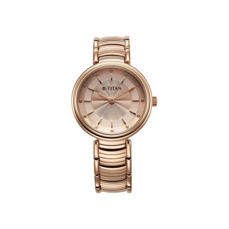Titan Aura 95240WM01 Quartz Analog Stainless Steel Strap Women’s Watch