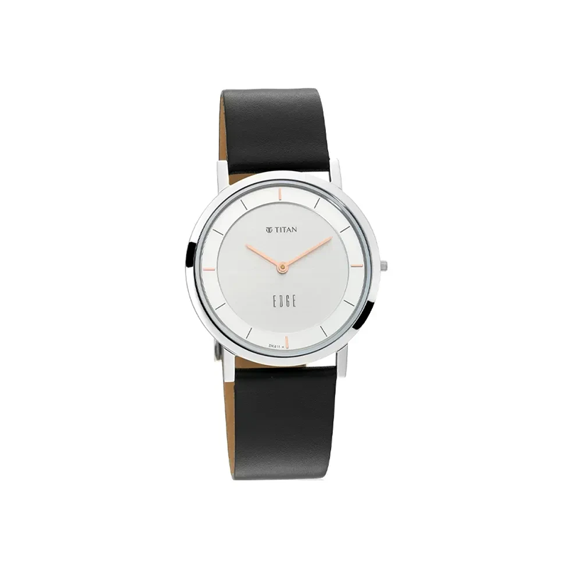 Titan Edge 1595SL06 Quartz Analog Leather Strap Men’s Watch