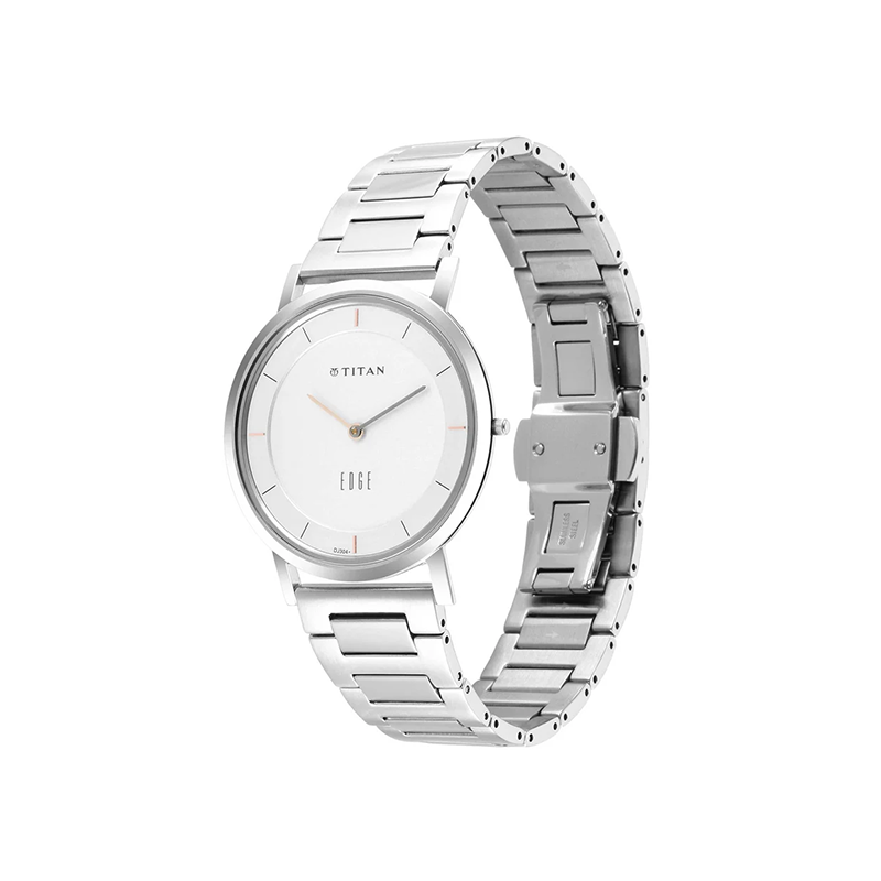 Titan Edge 1595SM01 Quartz Analog Stainless Steel Strap Men’s Watch