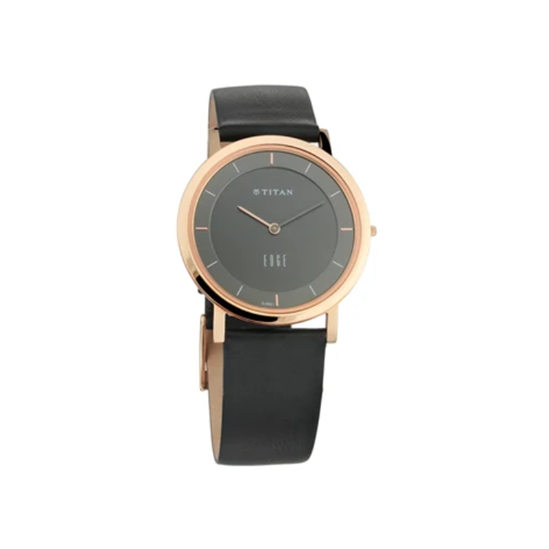 Titan Edge 1595WL09 Quartz Analog Leather Strap Men's Watch