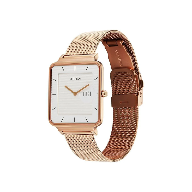 Titan Edge Quad 10017WM01 Quartz Analog Stainless Steel Strap Men's Watch