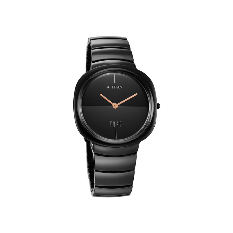 Titan Edge Squircle 1841NC01 Quartz Analog Ceramic Strap Unisex Watch