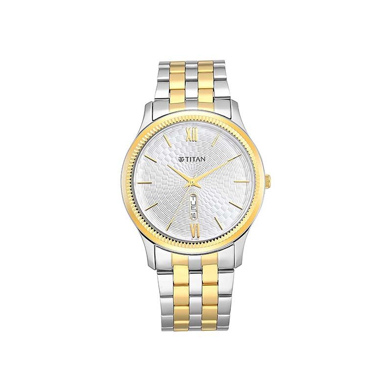 Titan Gents Karishma Quartz 1824BM02 Analog Stainless Steel Strap Men's Watch
