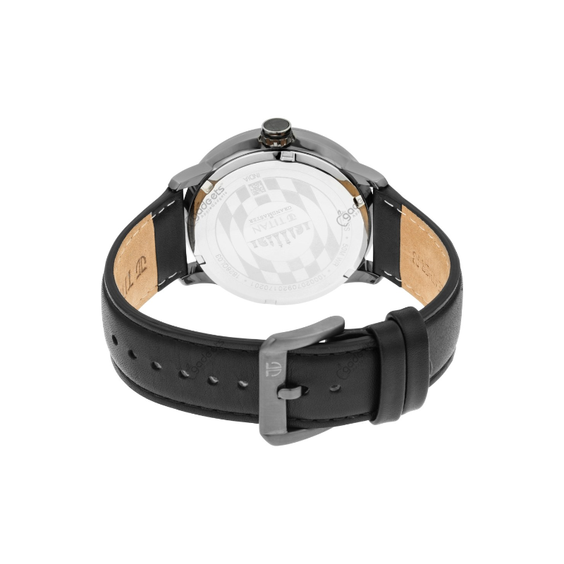Titan Grandmaster NT1828QL03 Quartz Analog Leather Strap Men’s Watch - official view 3