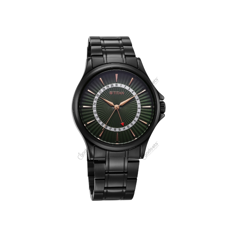 Titan Karishma 10038NM01 Quartz Analog with Date Stainless Steel Strap Men’s Watch