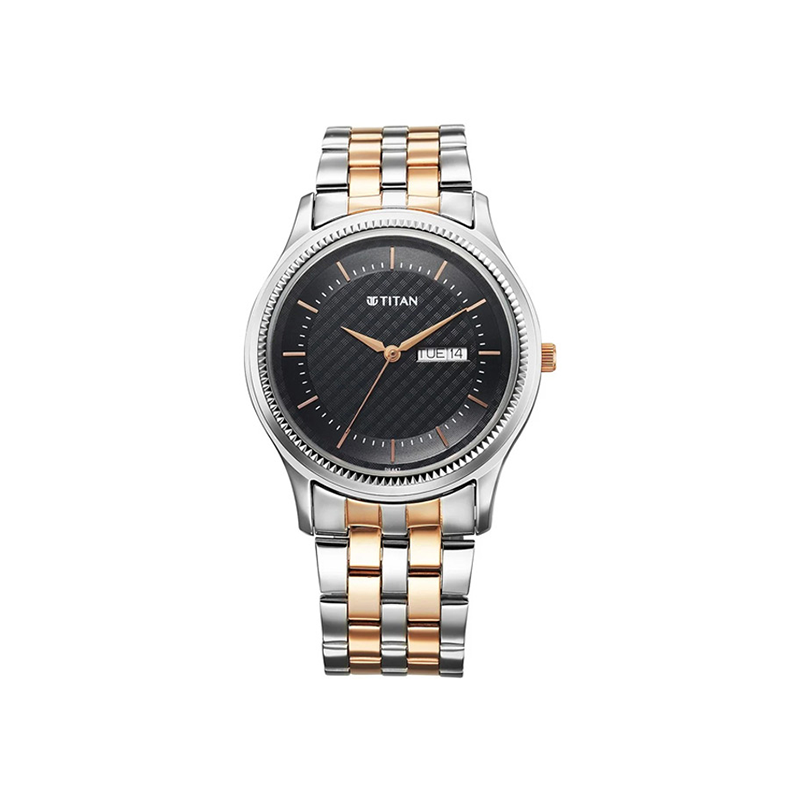 Titan Karishma 1824KM02 Quartz Analog Day Date Stainless Steel Strap Men's Watch