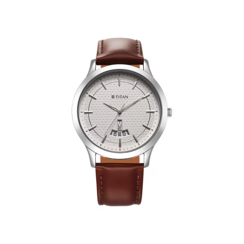 Titan Karishma 1825SL15 Quartz Analog Leather Strap Men’s Watch