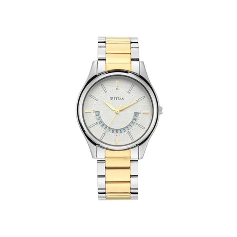 Titan Lagan 1713BM01 Analog Date Stainless Steel Men’s Watch