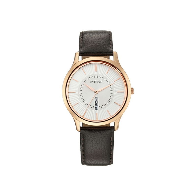 Titan Lagan 1845WL01 Analog Leather Strap Men's Watch