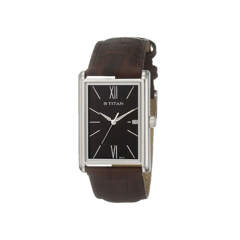 Titan Urban Chic Modernist 1731SL01 Date Leather Strap Men's Watch