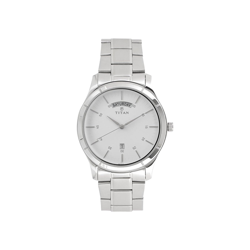 Titan Neo 1767SM01 Analog Day Date Stainless Steel Men's Watch
