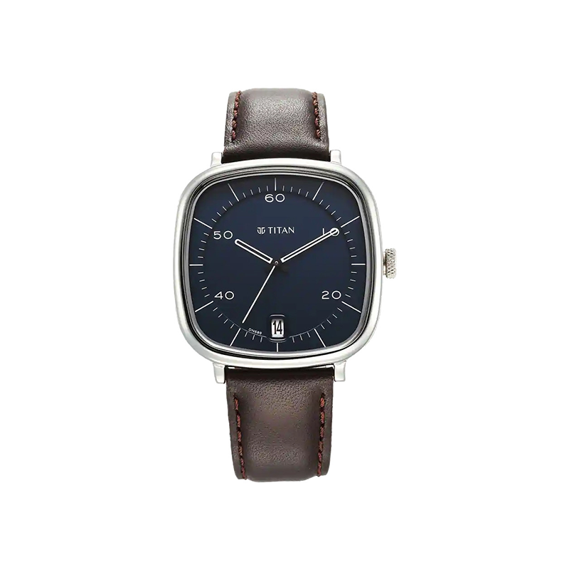 Titan Neo Curve Quartz 1885SL03 Date Analog Stainless Steel Men’s Watch