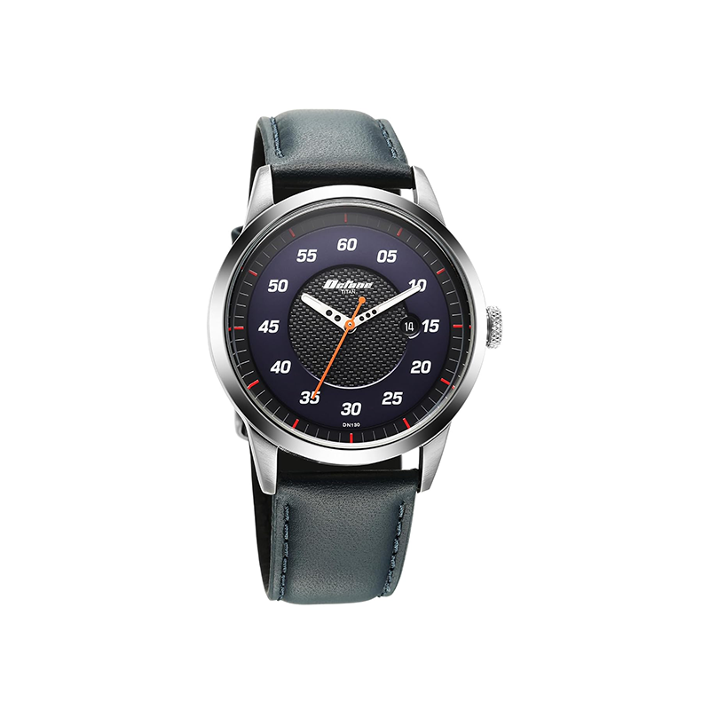 Titan Octane Quartz 1806SL14 Analog Date Leather Strap Men's Watch