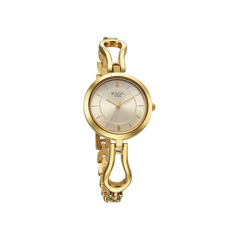 Titan Raga 2727YM02 Quartz Analog Stainless Steel Strap Women's Watch