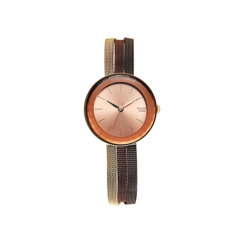 Titan Raga Delight 95153KM01 Quartz Analog Stainless Steel Strap Women’s Watch