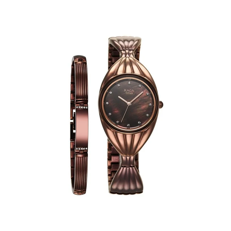 Titan Raga Memoirs 95254QM01 Quartz Analog Metal Strap Women’s Watch