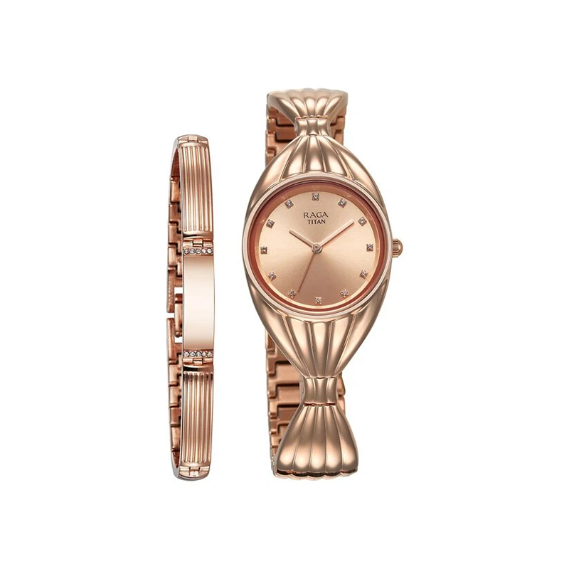 Titan Raga Memoirs 95254WM01 Quartz Analog Metal Strap Women’s Watch