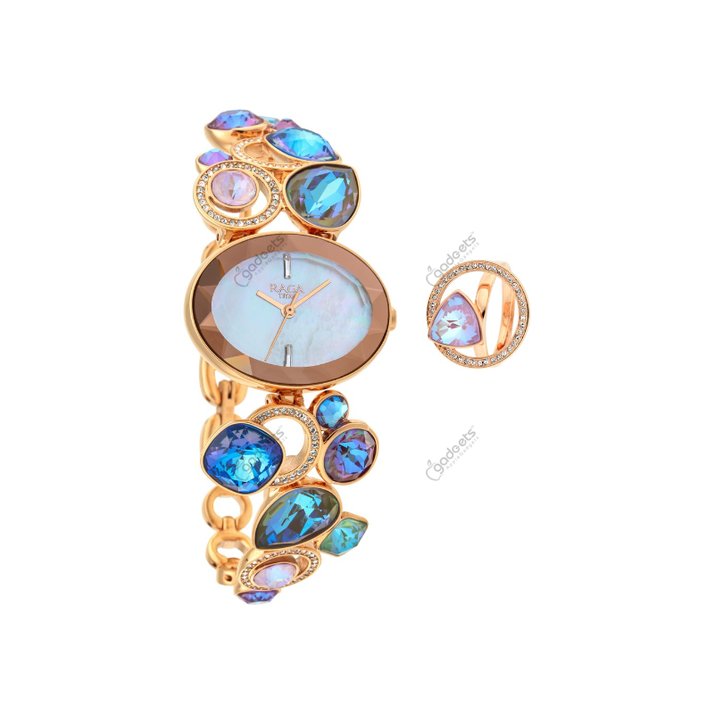 Titan Raga Moments Of Joy NT95126WM01F Quartz Analog Rose Gold Metal Strap Women’s Watch