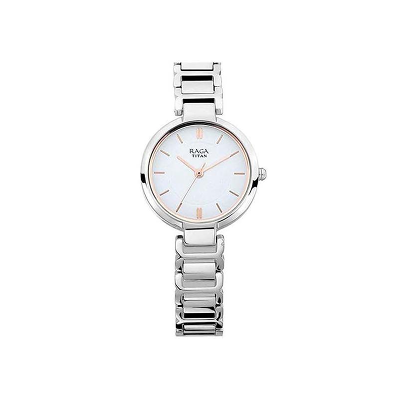 Titan Raga Quartz 2608SM01 Analog Stainless Steel Strap Women's Watch